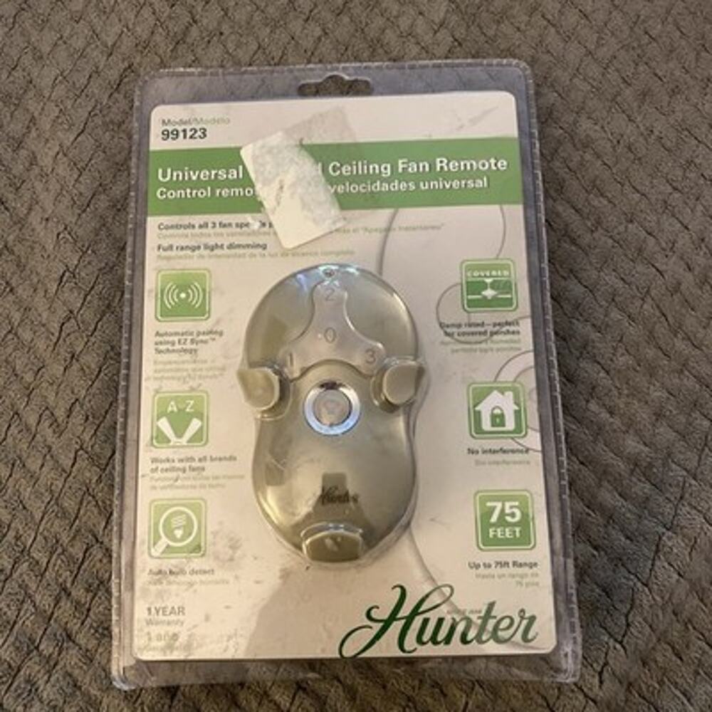 New Hunter 3-Speed Ceiling Fan Remote Control Model 99123 Sealed Package; Home